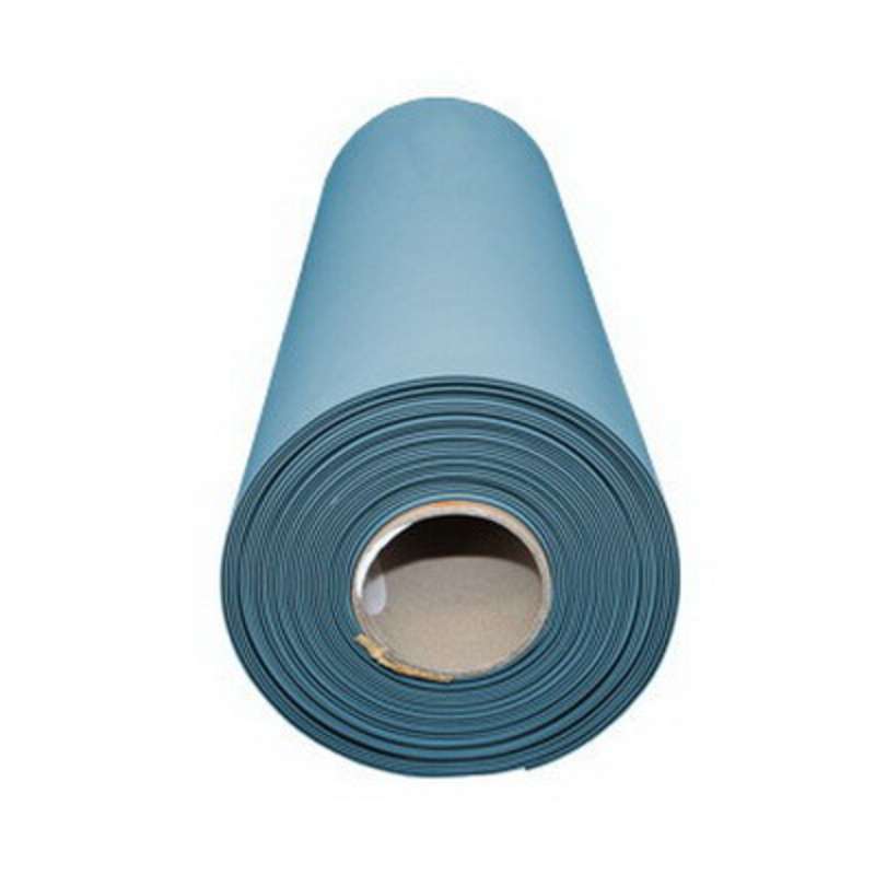 2-Layer Diss/Cond Rubber Matting Roll without a Ground Cord or Snaps, Light Blue/Black, 30" x 50' x .060"